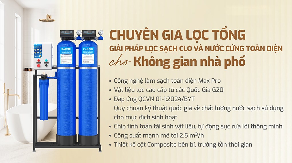 Máy lọc tổng đầu nguồn Karofi KTF-332CT