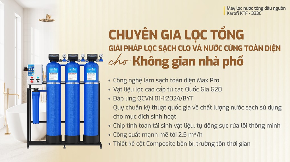Máy lọc tổng đầu nguồn Karofi KTF-333C