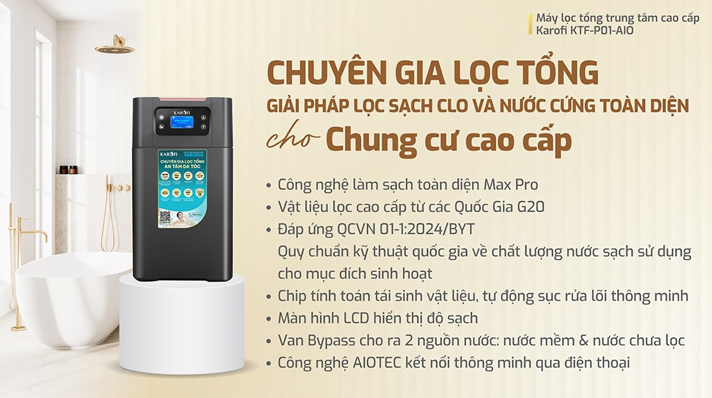 Máy lọc tổng đầu nguồn Karofi KTF-P01-AIO