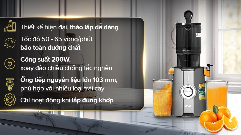 Máy ép chậm AVA SJ-051C