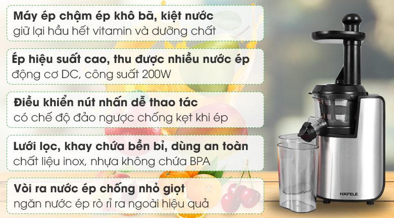 Máy ép chậm Hafele GS-133N (535.43.811)