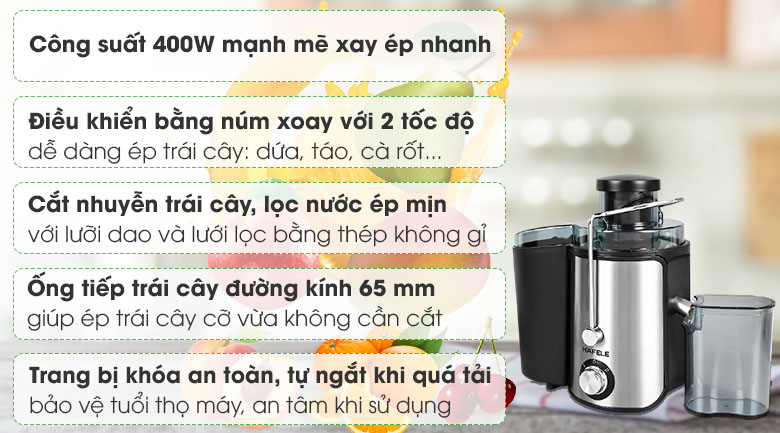 Máy ép trái cây Hafele GS-353 (535.43.086)