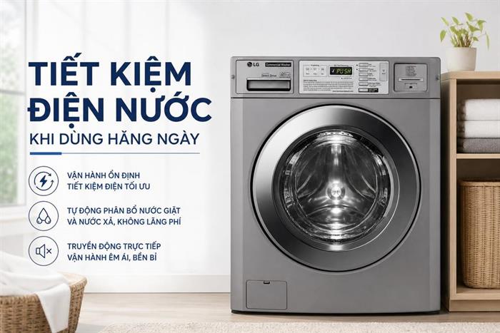 Máy giặt công nghiệp LG Inverter 13 kg CWG27MDQRS