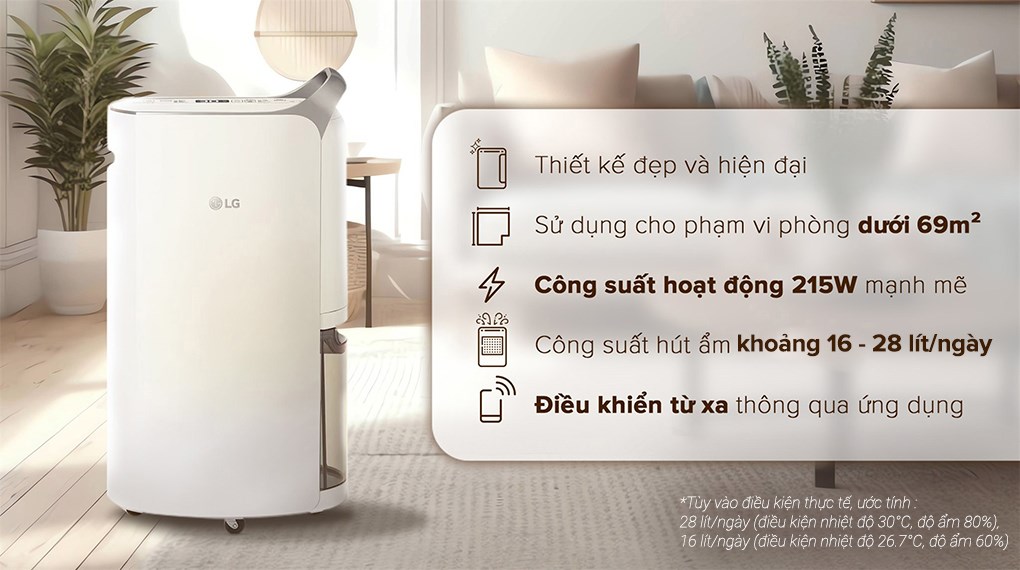 Máy hút ẩm LG Dual Inverter MD16GQSE0.ABAE