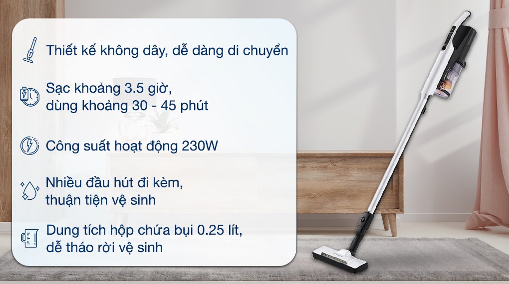 Máy hút bụi không dây Hitachi PV-XL1K WH