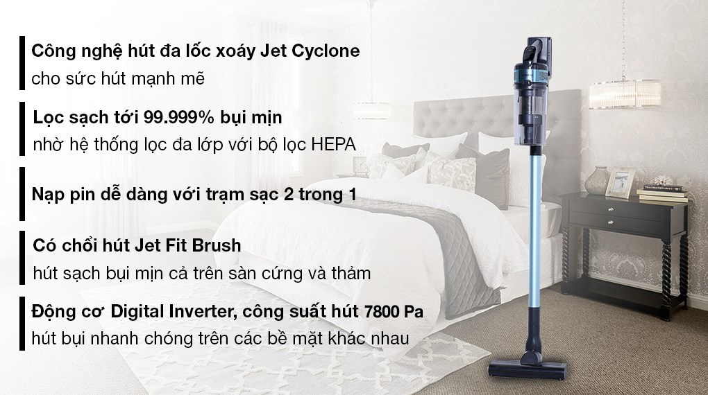 Máy hút bụi không dây Samsung VS15A6031R1/SV