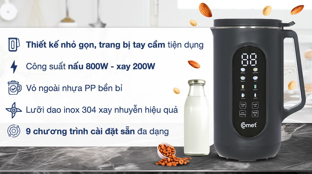 Máy làm sữa hạt đa năng Comet CM9216