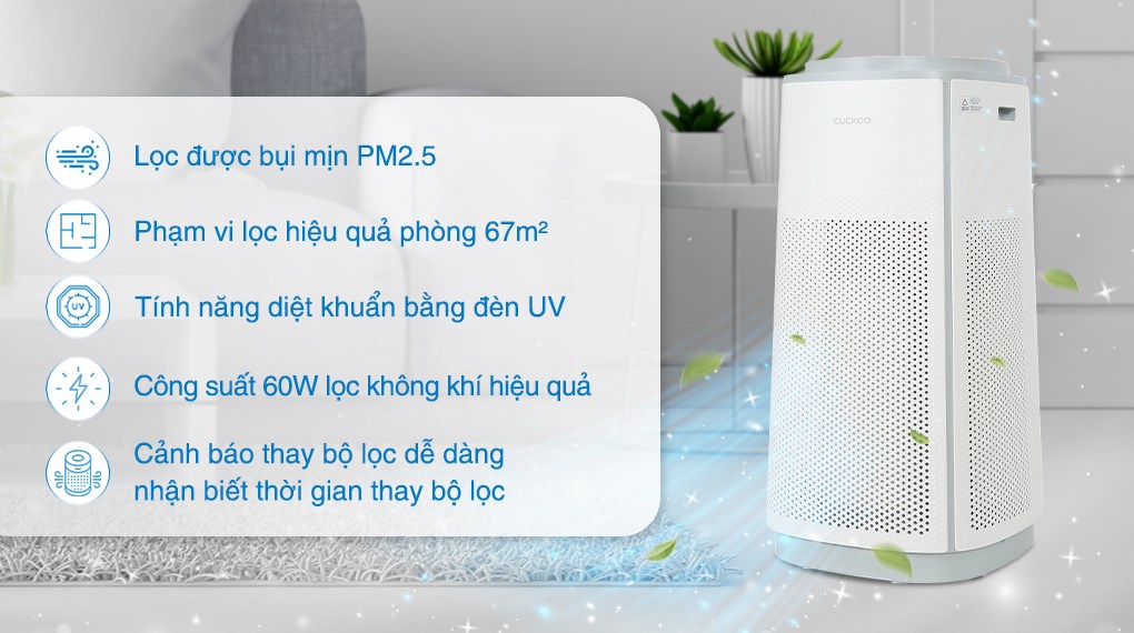 Máy lọc không khí Cuckoo CAC-K1910FW 60W