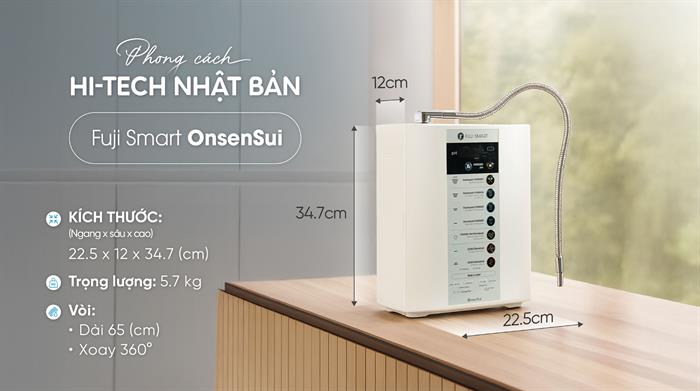 Máy lọc nước điện giải ion kiềm Fuji Smart OnsenSui 5 tấm điện cực