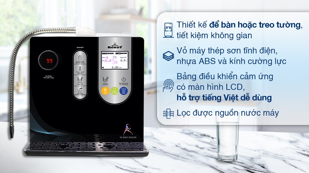 Máy lọc nước điện giải ion kiềm nóng nguội ROBOT IonSmart 510X 5 tấm điện cực