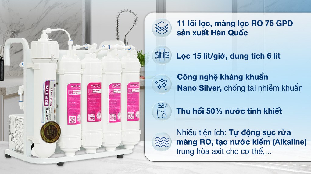 Máy lọc nước RO Mutosi MP-1101 11 lõi