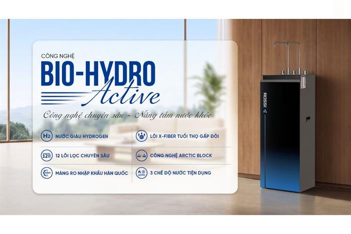 Máy lọc nước RO nóng nguội lạnh Hydrogen Rossi RA-X96D 12 lõi