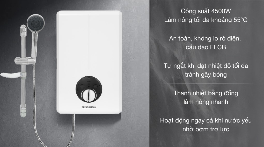 Máy nước nóng trực tiếp Stiebel Eltron 4500W XGP 45 EC