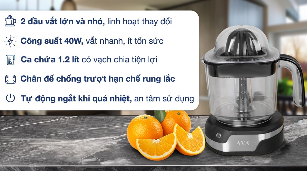 Máy vắt cam AVA 40W D-8026A