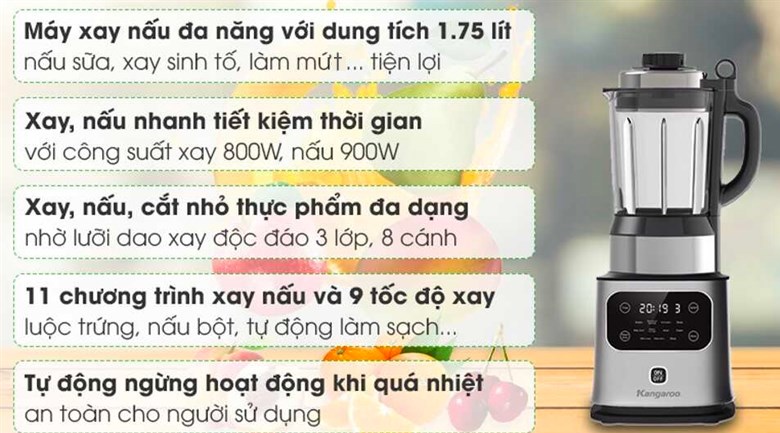 Máy xay sinh tố đa năng Kangaroo KG3B6M
