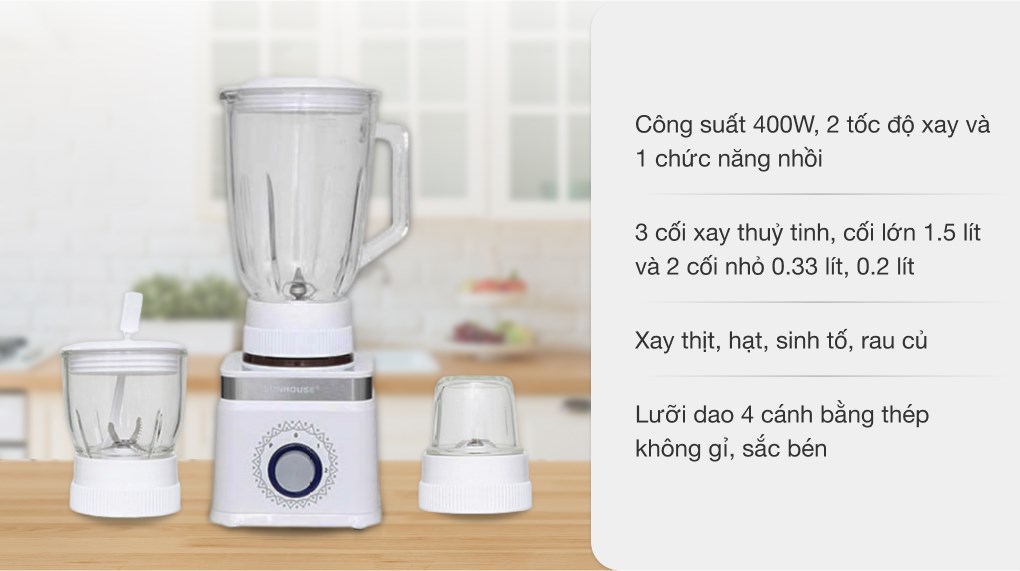 Máy xay sinh tố đa năng Sunhouse SHD5582W