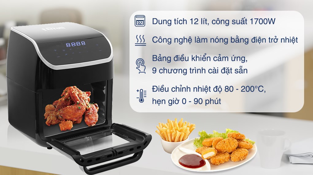 Lò chiên không dầu Ferroli 12 lít FAF-12D