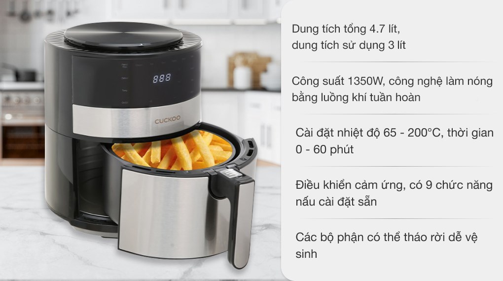 Nồi chiên không dầu Cuckoo 4.7 lít CAF-F0410T
