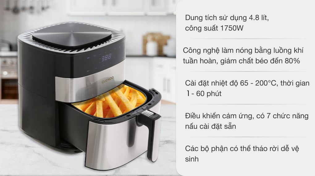 Nồi chiên không dầu Cuckoo 5.5 lít CAF-G0510T