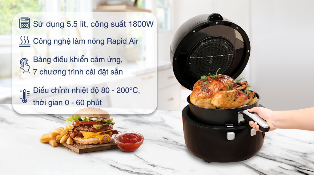 Nồi chiên không dầu Kangaroo 6.5 lít KG65AF