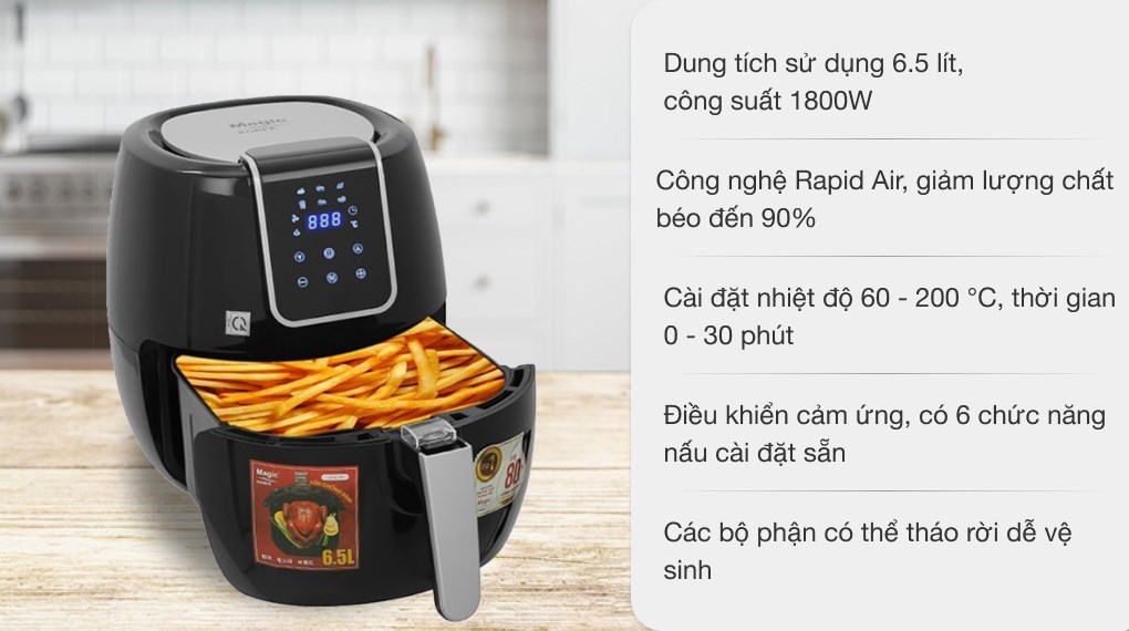 Nồi chiên không dầu Magic 6.5 lít A-805