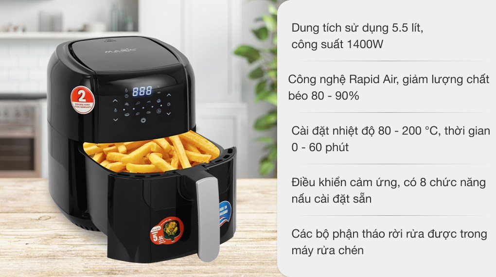 Nồi chiên không dầu Magic Eco 5.5 lít AC-102