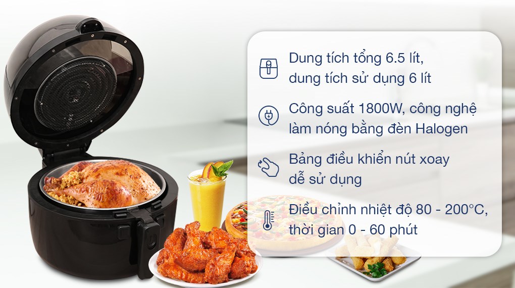 Nồi chiên không dầu Rapido 6.5 lít RAF6.5M2