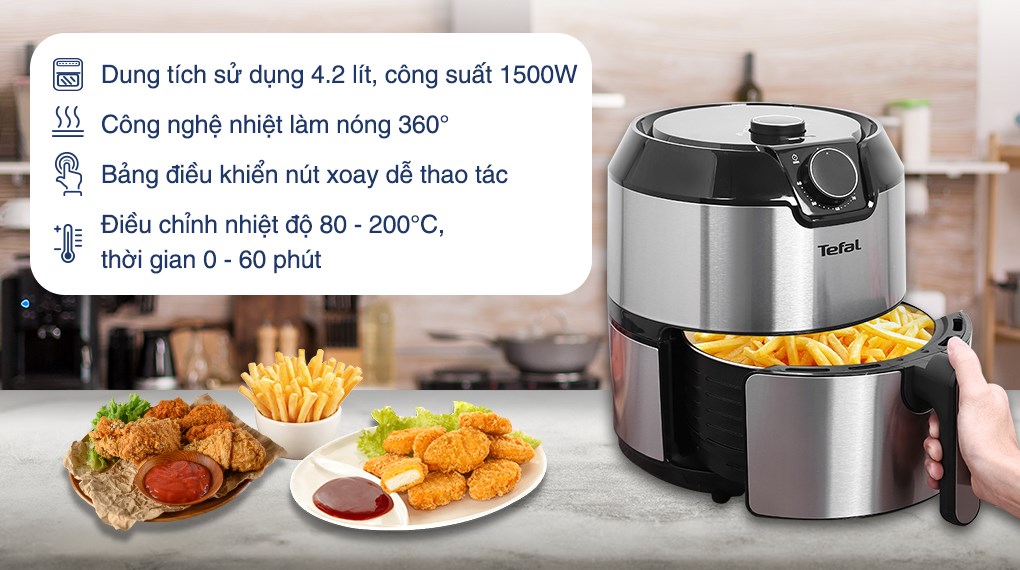 Nồi chiên không dầu Tefal 4.2 lít EY201D15