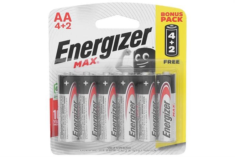 Pin AA 6 viên Energizer Max E91BP4+2