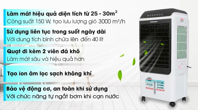 Quạt điều hòa Sunhouse SHD7727 150W