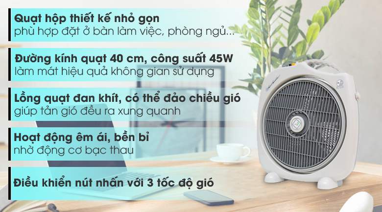 Quạt hộp Asia 3 cánh F16001 45W