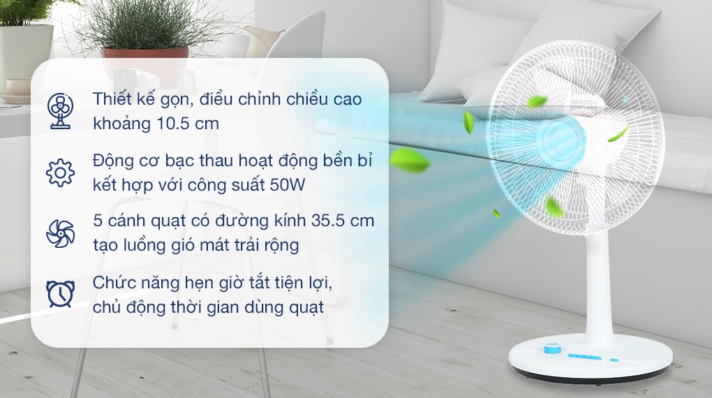 Quạt lửng AC 5 cánh ALF02A145 50W