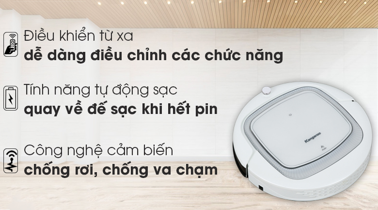 Robot hút bụi Kangaroo KGRB01 Trắng