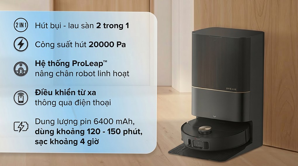 Robot hút bụi lau nhà Dreame X50 Ultra