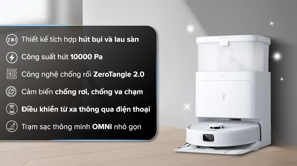 Robot hút bụi lau nhà Ecovacs Deebot N30 PRO OMNI