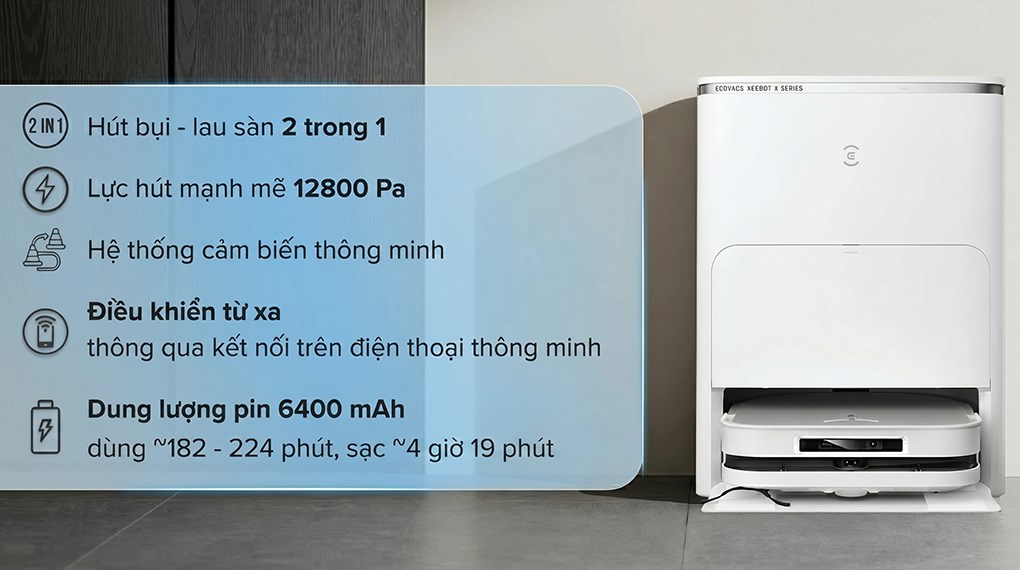 Robot hút bụi lau nhà Ecovacs Deebot X5 PRO OMNI