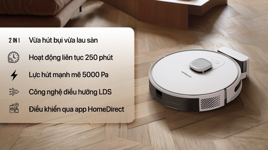 Robot hút bụi lau nhà Hitachi RV-X20P