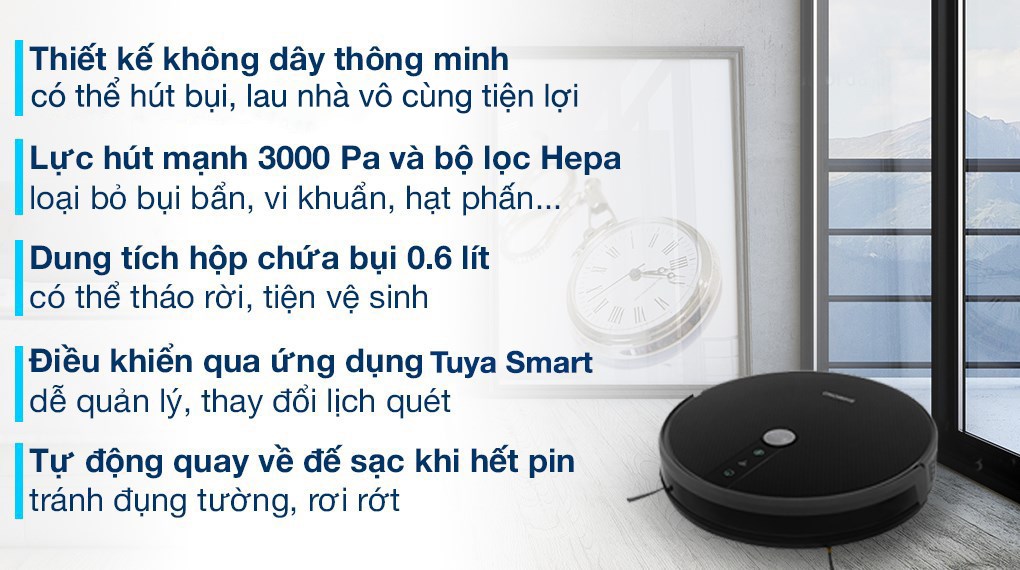Robot hút bụi lau nhà Shimono RS38B