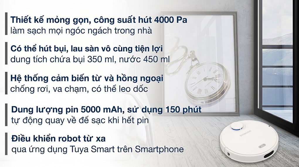 Robot hút bụi lau nhà Shimono ZK902