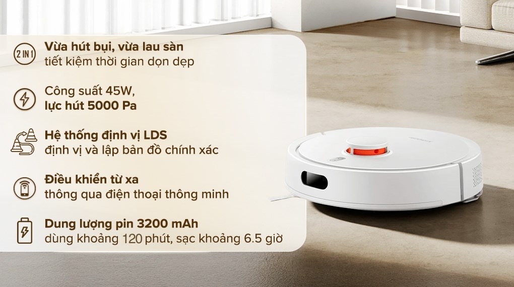 Robot hút bụi lau nhà Xiaomi Vacuum S20