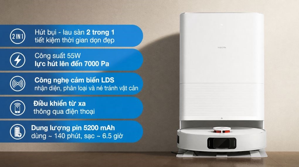 Robot hút bụi lau nhà Xiaomi X20 Pro