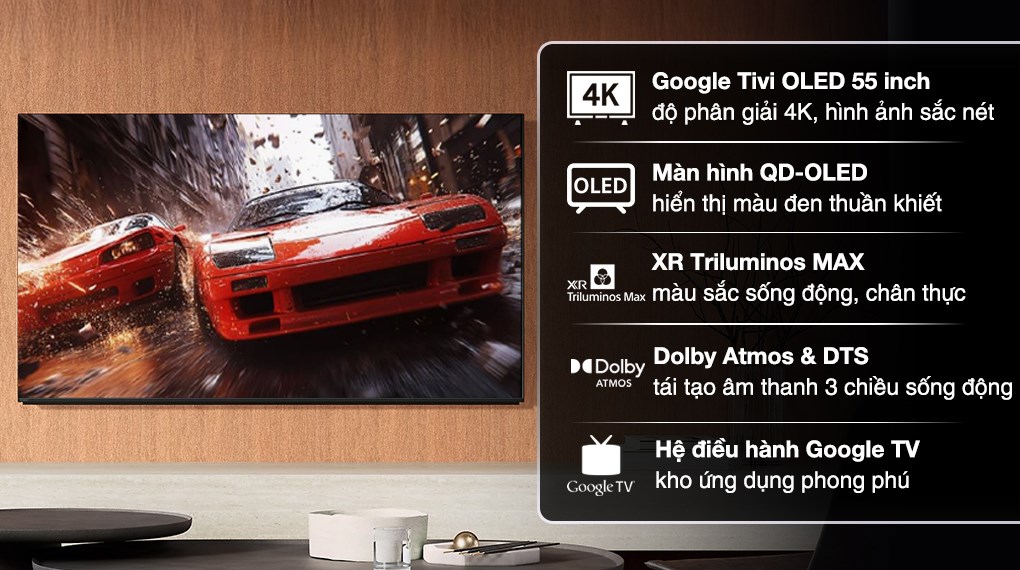 Google Tivi OLED Sony AI 4K 55 inch K-55XR80M2