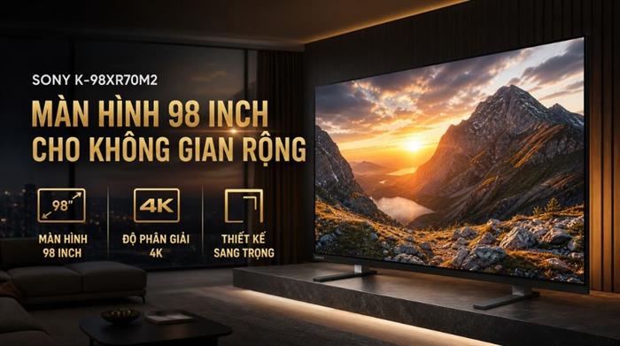 Google Tivi True RGB Sony AI 4K 98 inch K-98XR70M2