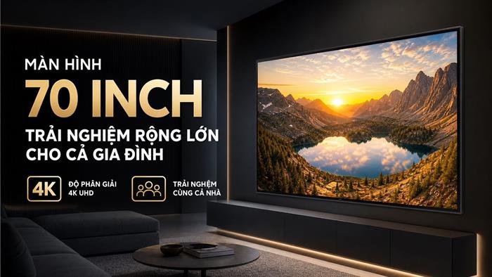 Smart Tivi Crystal UHD Samsung AI 4K 70 inch UA70U8500H