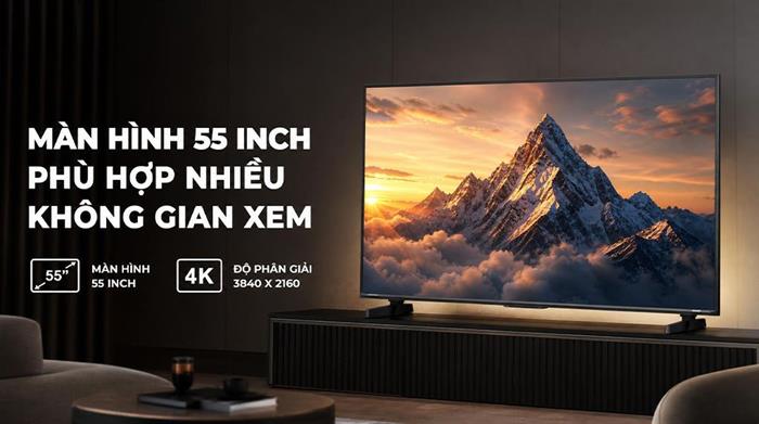 Smart Tivi Mini LED Hisense AI 4K 55 inch 55U6SE