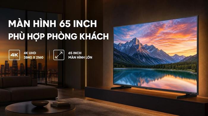 Smart Tivi Mini LED Hisense AI 4K 65 inch 65U6SE