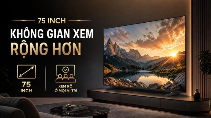 Smart Tivi Mini LED Samsung AI 4K 75 inch UA75M8XHA