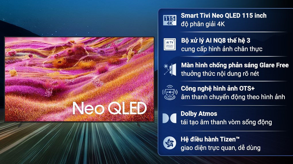 Smart Tivi Neo QLED Samsung AI 4K 115 inch QA115QN90F