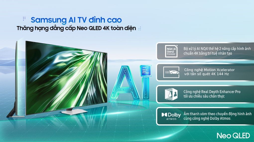 Smart Tivi Neo QLED Samsung AI 4K 75 inch QA75QN90D