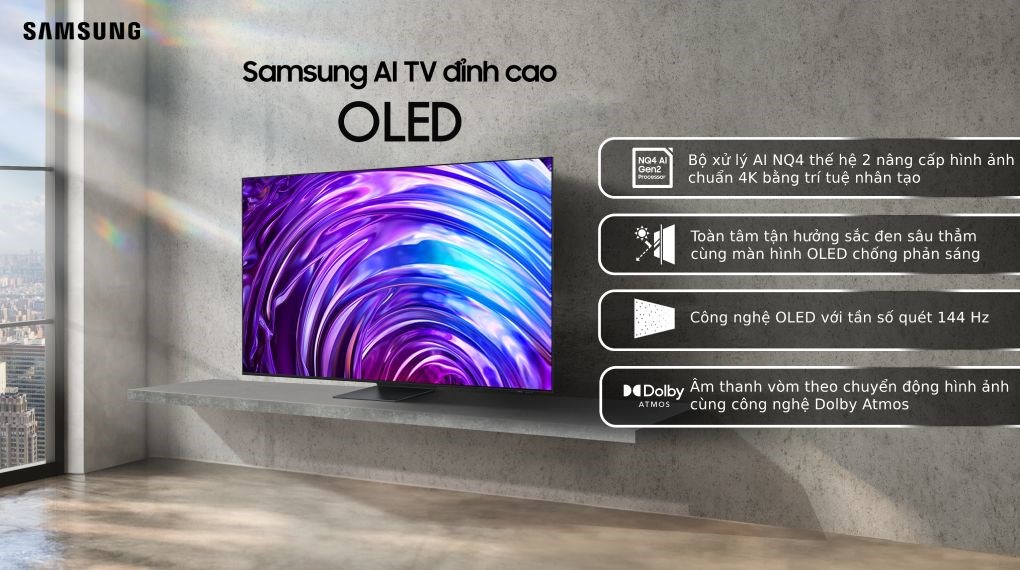 Smart Tivi OLED Samsung AI 4K 65 inch QA65S95D